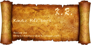 Kautz Róbert névjegykártya