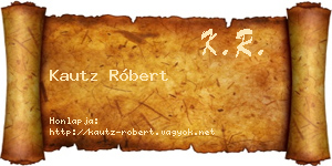 Kautz Róbert névjegykártya
